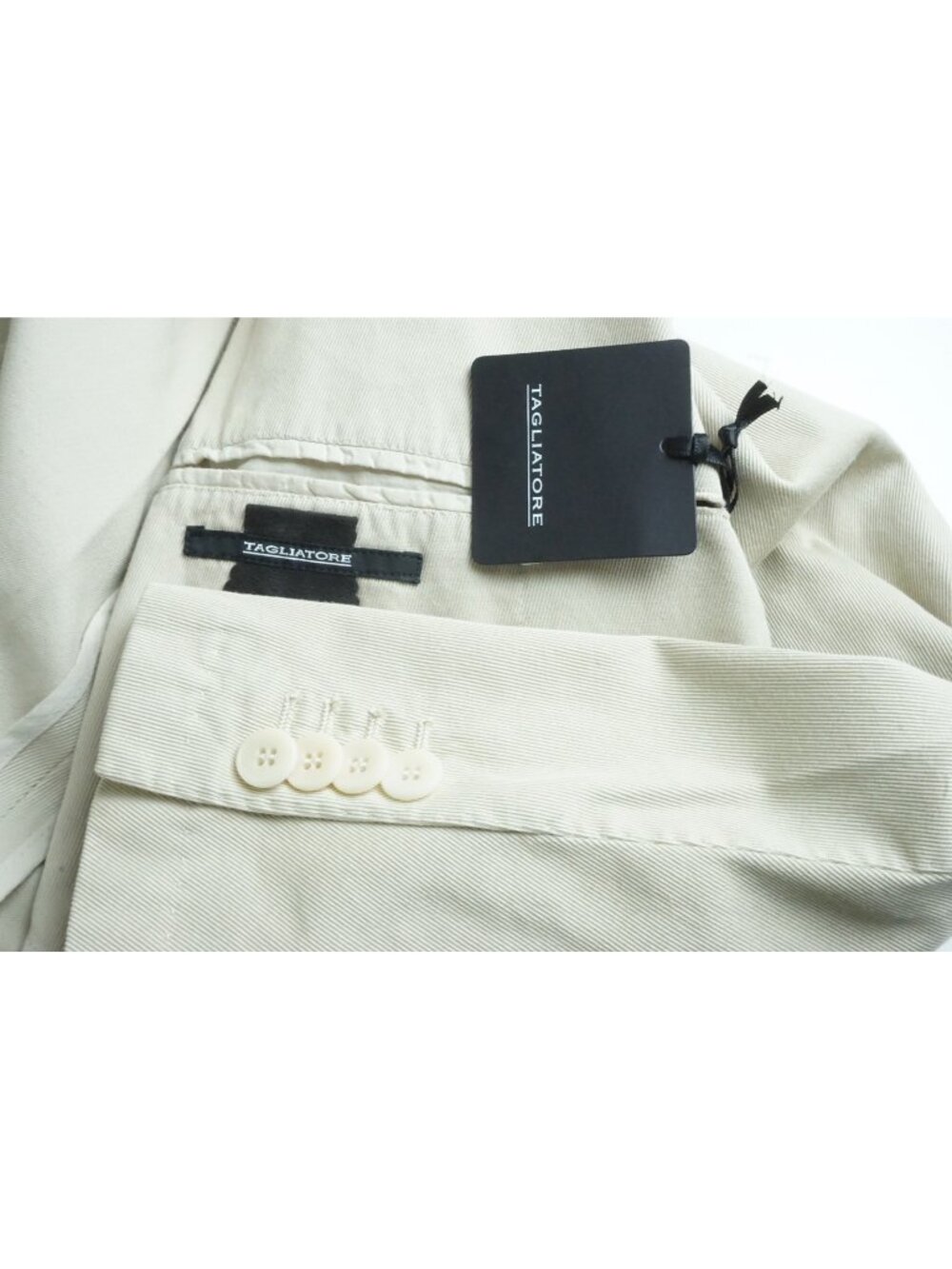 Tagliatore Khaki Beige 100% Cotton Sport Coat Jacket 40R US New